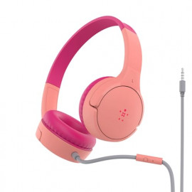 BELKIN SOUNDFORM Mini Wired On-Ear Headphones for Kids Pink
