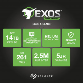 Seagate EXOS X10 10TB SAS SED 4Kn HE6  EXOS X10 Enterprise Capacity 10TB SED 4Kn HE6 7200rpm SAS 12Gb/s 256MB cache 3.5inch 24x7 BL