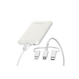 OTTERBOX Power Bank USB A & Micro usb + Cable MFI 3 connectiques 1M blanc