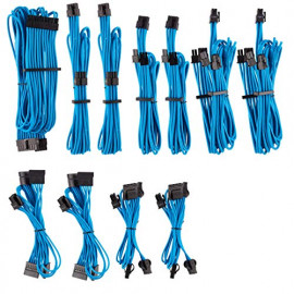 CORSAIR Premium Pro Sleeved Kabel-Set (Gen 4) - bleu