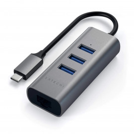 Satechi Hub USB-C 2-en-1 avec 3 Ports USB 3.0 + Ethernet