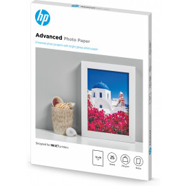 HP HP original Advanced glossy photo paper Ink cartridge Q8696A 250g/m2 130x180mm 25 sheets 1-pack borderless