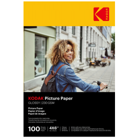 KODAK 100 feuilles de papier photo 230g/m², brillant
