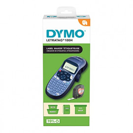 DYMO Étiqueteuse LetraTag LT-100H bleu/noir avec clavier ABC