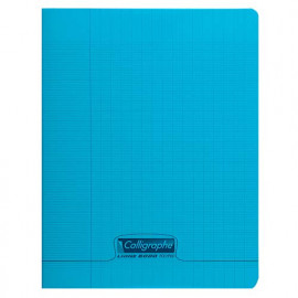 Clairefontaine Cahier Piqué  8000 Polypro Grands Carreaux 48 pages 90gr (17x22 cm)(Bleu)