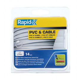 Rapid Bâtons de colle pour PVC & câbles. Parfait pour les travaux de fixation et de réparation. Paquet de 14 bâtons courts.