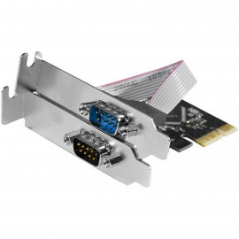 DEXLAN Carte Contrôleur PCI-Express  Low profile  2 ports série RS232