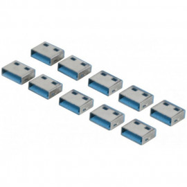 GENERIQUE Bouchons de verrouillage pour 10 ports USB (bleu)