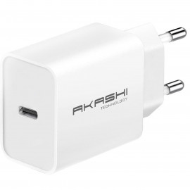 Akashi Chargeur secteur intelligent 3A USB-C 20W Blanc