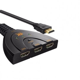 DLH - Commutateur vidéo/audio - 3 x HDMI - de bureau