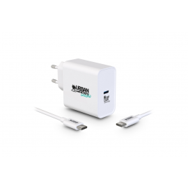 URBAN FACTORY Chargeur secteur Universel  USB-C - 65W (Blanc)