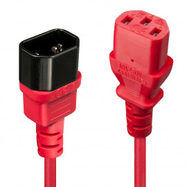 Lindy 1m IEC Extension Lead Red