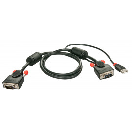 Lindy KVM system cable KVM Switch Combo Series USB 1m HD15M