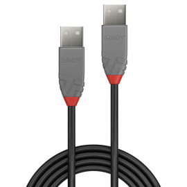 Lindy 1m USB 2.0 Type A Cable Anthra Line USB Type A Male to Male