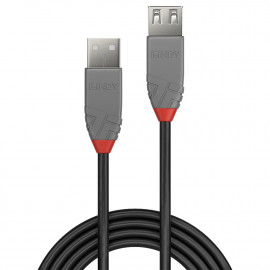 Lindy Rallonge USB 2.0 type A Anthra Line 5m