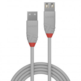 Lindy 1m USB 2.0 Type A Extension Cable Anthra Line 480 Mbit/s