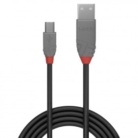 Lindy Lindy Câble USB 2.0 type A vers Mini-B Anthra Line 0.2m