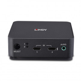 Lindy 2 Port Type C DisplayPort 1.2 KVM Switch