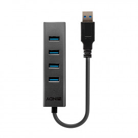 Lindy Hub USB 3.0  - 4 ports type A (Gris)