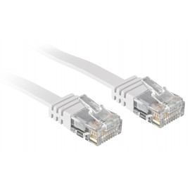 Lindy Cat.6 Flat Ribbon Patch Cable White 1m Without Shielding