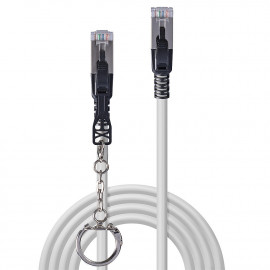 Lindy 0.3m Cat.6A S/FTP Security Network Cable Grey