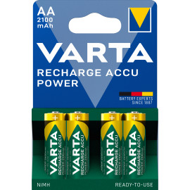 Varta Pack blister de 4 piles rechargeables Varta type AA 1,2V - 2100mAh (LR06)