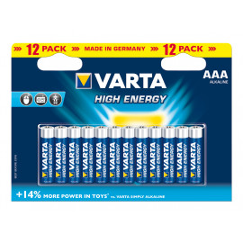 Varta Pack de 12 piles Alcaline VARTA type AAA 1,5V (R03)