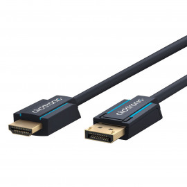 Clicktronic câble adaptateur actif DisplayPort / HDMI 2.0 (2 mètres)