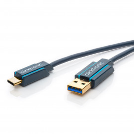 Clicktronic Câble USB-C To USB-A 3.0 (Mâle/Mâle)