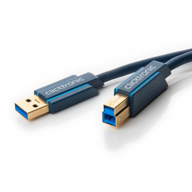 Clicktronic Câble USB 3.0 Type AB (Mâle/Mâle)