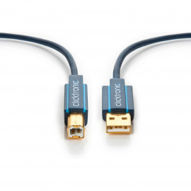 Clicktronic Câble USB 2.0 Type AB (Mâle/Mâle)