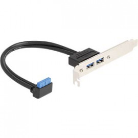 DeLock Tôle à fente 2x port USB 3.0 type A, 50cm