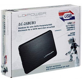 LC Power Boitier externe  LC-25BUB3 USB 3.0 - 2"1/2 S-ATA (Noir/Argent)