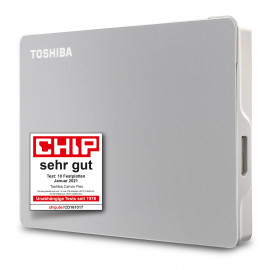 TOSHIBA Canvio Flex 1To Silver 2.5p External Hard Drive USB-C