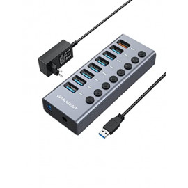 Graugear 7-Port USB-A 3.0 HUB + 1x Ladeport