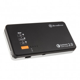 SILVERSTONE SilverStone PB06 - Batterie externe 10000 mAh avec démarreur d'urgence pour voiture, chargeur rapide USB et lampe de poche LED