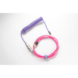 Ducky Premicord Joker Spiralkabel, USB Typ C sur Typ A, 1,8m
