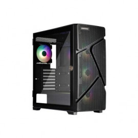 Enermax Boîtier PC Gaming Enermax MarbleShell (MS31) Noir, châssis ATX RGB adressable, façade en mesh,Panneau latéral en verre trempé