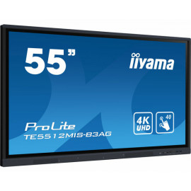 IIYAMA 55", dalle IPS anti-reflet, 40 points, 4K UHD 3840x2160, 8ms, 400cd/m?, 1200:1, Haut-parleurs, 1xVGA, 3xHDMI, 1xUSB-C, USB HUB (x5), RS-232c, LAN (RJ45), Slot PC, 24/7, VESA 400x200, module WiFi inclus