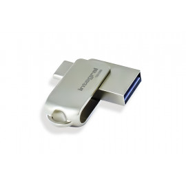 INTEGRAL 16GB CLE USB3.0 DRIVE 360-C DUAL TYPE-C METAL UP TO R-70 W-10 MBS