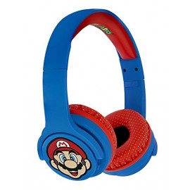 1Control Casque Bluetooth pour Enfants Super Mario (Bleu)