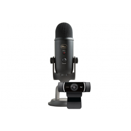 Logitech Microphone Blue Yeti USB + Webcam  C922 Pro HD pour PC, Mac