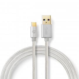 Nedis Câble USB 3.1 Type-C Mâle - A Mâle 2,0 m Aluminium