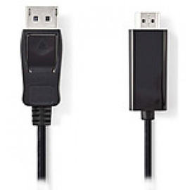 Nedis Câble DisplayPort vers HDMI™ DisplayPort Mâle - Connecteur HDMI™ 1,0 m Noir