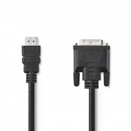 Nedis Câble HDMI™ vers DVI Connecteur HDMI™ - DVI-D Mâle à 24 + 1 Broches 2,0 m Noir