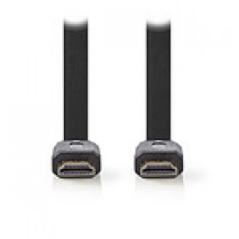 Nedis Câble HDMI plat haute vitesse avec Ethernet Noir (2 mètres)