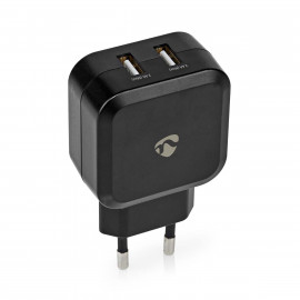 Nedis Chargeur secteur  2 ports USB-A 24W (Noir)