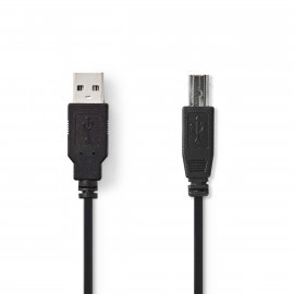 Nedis Câble USB 2.0 A Mâle - B Mâle 1,0 m Noir