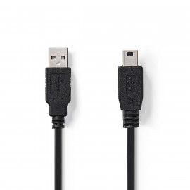 Nedis Câble USB 2.0 A Mâle - Mini Mâle à 5 Broches 5,0 m Noir