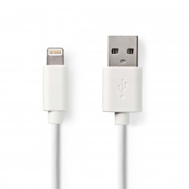 Nedis Câble de Charge et de Synchronisation Apple Lightning - USB A Mâle 2,0 m Blanc